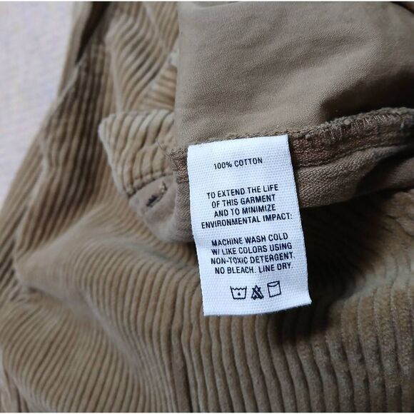 Alex mills women size 4 hi rise baggy straight leg camel yellow corduroy pants - Picture 7 of 7